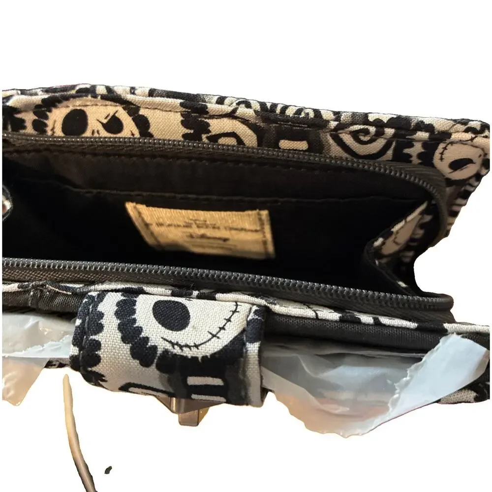 Vera Bradley Disney The Nightmare Before Christmas Small Turnlock Wallet Stripe